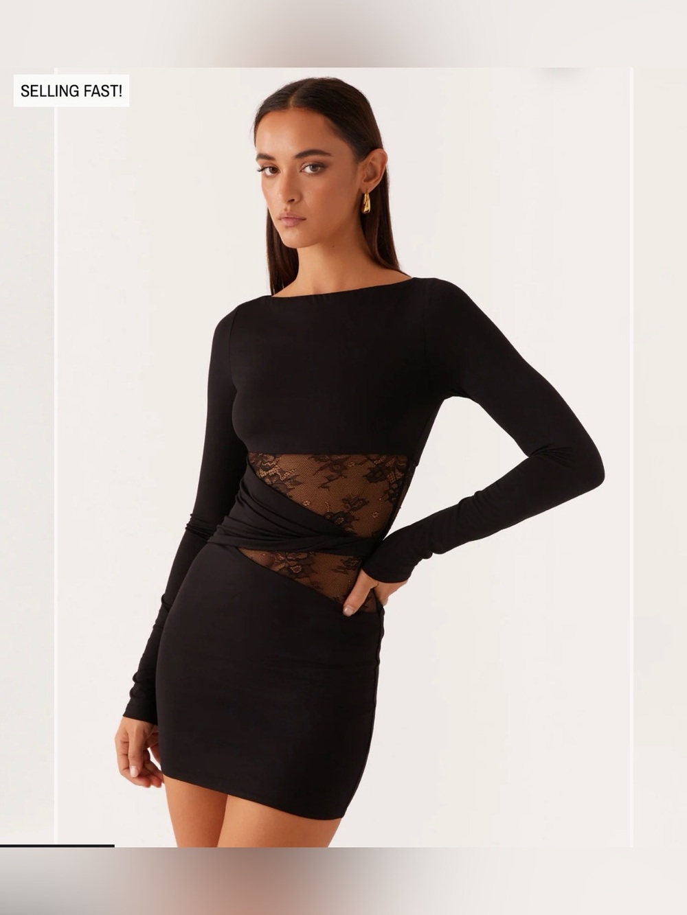PEPPERMAYO Echo long sleeve mini dress size 6